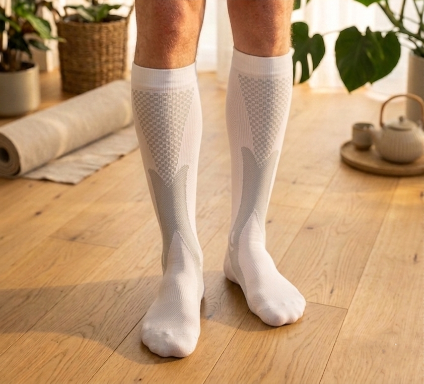 ZenStep Compression Socks White